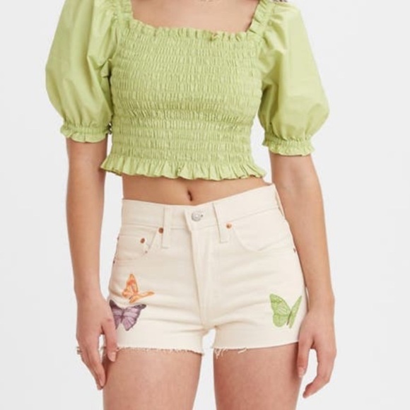 Levis 501 Womens Give Me Butterflies High Rise Denim Shorts NWT​​ - Picture 14 of 14